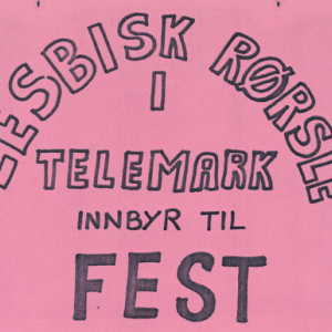 Excerpt of poster. Kilde: SkA/A-0006 - Lesbisk Rørsle i Telemark