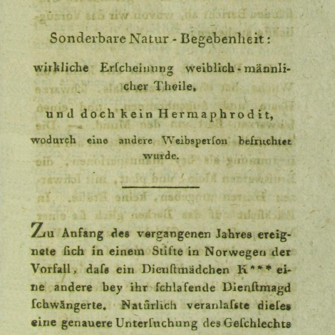 Utsnitt fra tidsskriftet Neues Archiv für die Geburtshülfe, 1799. Utsnitt fra tidsskriftet Neues Archiv für die Geburtshülfe, 1799.