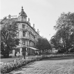 Hotel Norge. Foto: Gustav Brosing. Billedsamlingen, Universitetsbiblioteket i Bergen